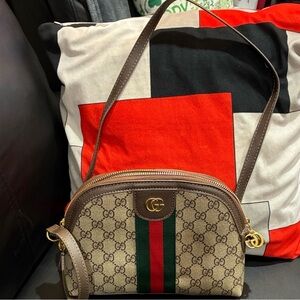 Gucci monogram Beige and Red Crossbody Bag